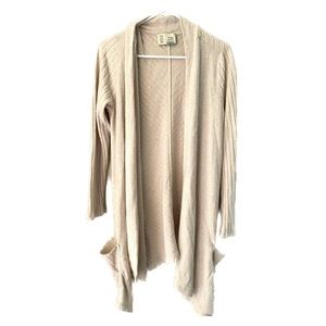 Anthropologie Long Open Cardigan w/ pockets Sz M